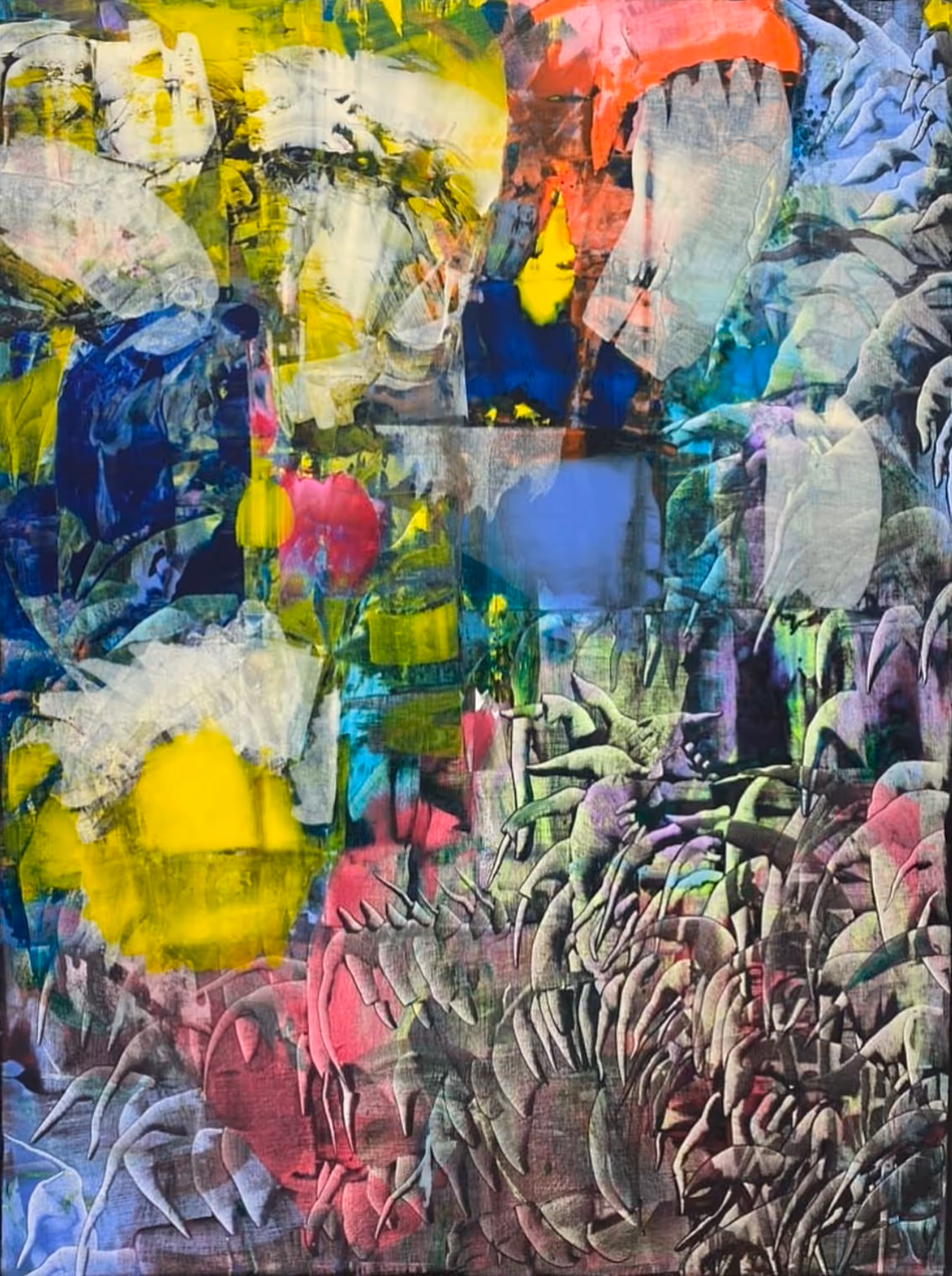 Abstraktes Acrylgemälde in Spachteltechnik von Marith Schingale